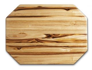 16 x 12 x 1 inch Octagon Shape Teak Wood Cutting Board