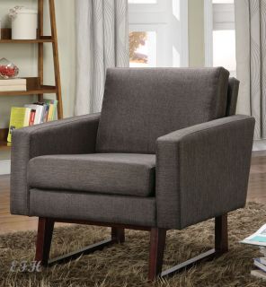 New Kannapolis Contemporary Upholstered Fabric Wood Accent Chair
