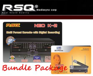 RSQ K 2  G Neo G Karaoke Player Best Media BM 100V VHF Wireless