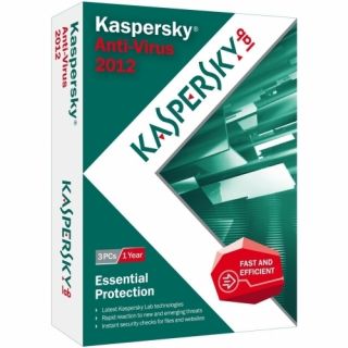 Kaspersky Antivirus 2012 3 PC 1 Year Retail Box