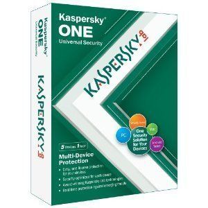 NEW KASPERSKY ONE UNIVERSAL SECURITY 5 DEVICE 1 YEAR 2012   RETAIL BOX