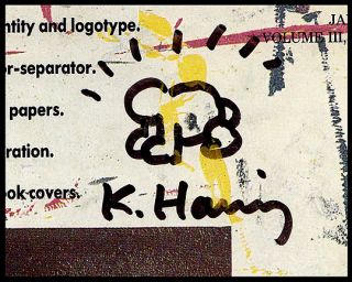 Rare Keith Haring Original Drawing Signed Art Radiant Baby Graffiti