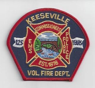 NEW YORK ~Keeseville Vol Fire Dept~ EMS   Fire Police   Commissioners