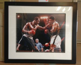 Muhammad Ali Ken Norton Framed Matted Clor Photo