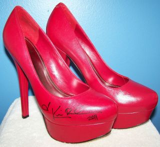 Kellie Pickler Autographed Red Platform Stiletto Heels