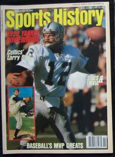 1989 Sports History Ken Stabler Oakland Raiders