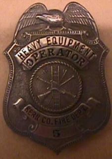 Kern County CA Fire Department Badge Obsolete