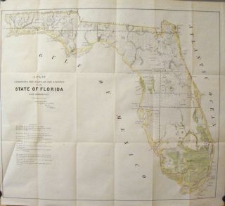 1853 Map Key Biscayne Cedar Keys Bahia Honda Key West Tortugas