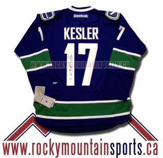 Ryan Kesler Signed Vancouver Canucks Jersey RBK Premier 7185