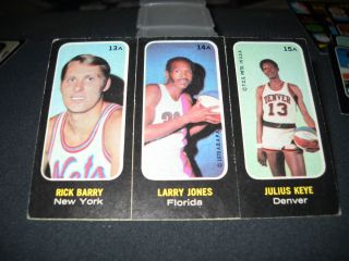 Basketball Stickers 13A 15A Rick Barry Larry Jones Julius Keye