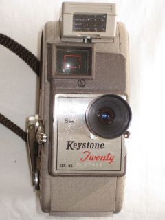 Keystone 8mm Movie Camera with Case Keystone Twenty 8mm Camera