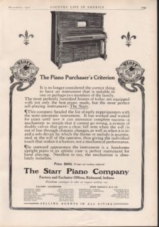 1907 Starr Piano Upright Keyboard Music Instrument Ad
