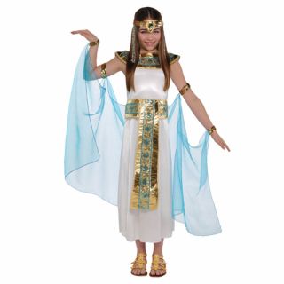 Childs Girls Egyptian Queen Cleopatra Halloween Fancy Dress Party
