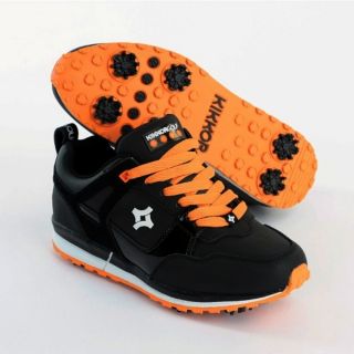 New Mens Kikkor Retro Black Fusion Golf Shoes 10 EUR 43 Waterproof $