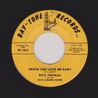 60s W. Coast R&B/Soul RITA THOMAS Prove You Love Me Baby BAY TONE M