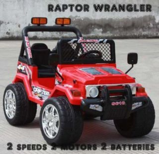 Kids 2Engine Remote R C 2 Battery Ride On Power Raptor Style Wheels