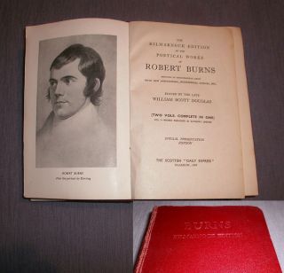 Robert Burns Book 1938 Complete Works Kilmarnock Edition