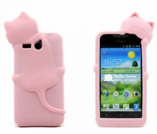 Huawei C8810 Ascend G300C Kiki Cat Silicon Soft Back Cover Case
