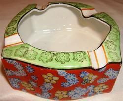 Vintage Trico Hand Painted Flower Power Ashtray Japan