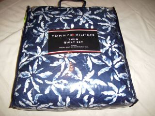 New Tommy Hilfiger Kimberly TWIN Quilt & Sham Set 2 pc Damask Floral