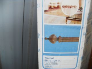 Retro Walnut Sherwood Kirsch Pole Curtain Rod 66 120