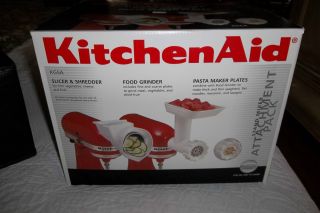 Kitchen Aid Slicer Shredder Food Grinder Pasta Maker Plates NIB KGSA
