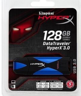 Kingston HyperX 128 GB Data Traveler USB Flash Drive 3 0 with Bonus