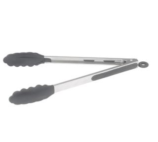 Set of 2 KITCHEN TONGS 9 & 12 Heavy Silicone Tipped Locking Tong 600