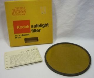 Kodak Wratten Darkroom Safelight Glass Filter 5 1 2 Series OA w