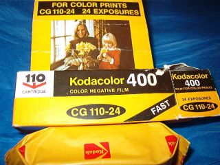 Vintage Kodak 110 Cartridge Film CG 110 24 Kodacolor 400 Film