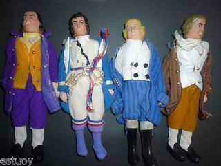 Vintage Bicentennial Dolls Kresge Mego Inspired x 4 Loose Ben Franklin