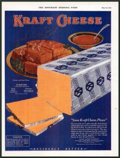 1925 Ad Kraft Cheese Big Block of Cheese Advertising