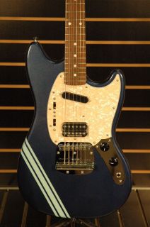 Fender Kurt Cobain Mustang® Dark Lake Placid Blue with Stripe