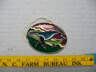 Kure Beach Stained Glass Whale Window Hanging Outer BNK
