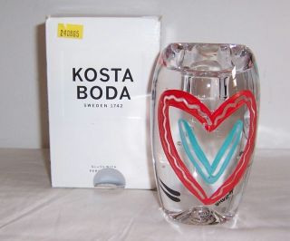 Kosta Boda Lovely Candle Holder Heart Candlestick Ulrica Hydman