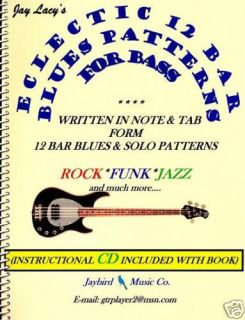 Learn Bass Guitar 12 Bar Bass Blues Patterns CD