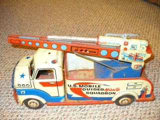 17 U s Mobile Guided Missile Squadron Old Vintage Tin Toy Truck