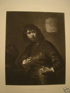 Antique Print Etching L Homme A LArmure Rembrandt