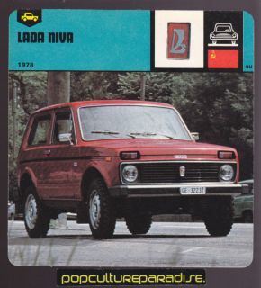 1978 Lada Niva USSR Car Truck Picture History Spec Card