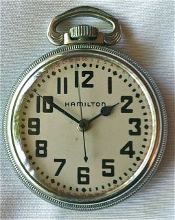 Hamilton w w II Military 4992B 22 Jewel Pocket Watch