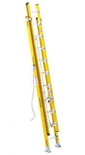 Lot of 5 28 Fiberglass Extension Ladder w Cable Hooks