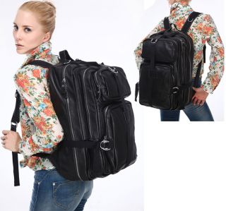 Ladiess Genuine Leather Travel Luggage Hiking Laptop Backpacks Duffle