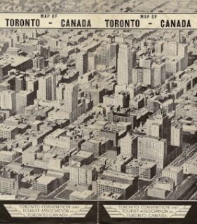 1934 Baseball Stadium Road Map Toronto Ontario Canada