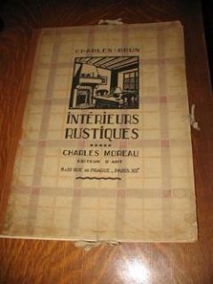 C1930 Interieurs Rustiques Charles Brun Folio 32 Prints