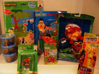 Elmo Birthday Gift Squirt Toy Magnet Book Puzzle Pez