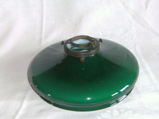 Vintage Cased Green White Lamp Shade Adjustible Fitter End