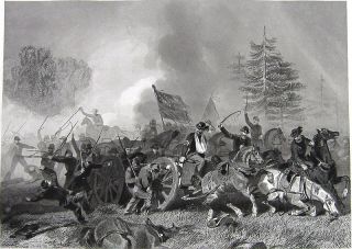 Battle of Seven Pines Fair Oaks 1862 Engraving RARE