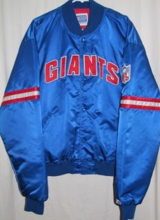 Vintage 1980s New York Giants Satin Starter Jacket XXL