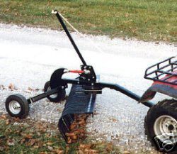 Pull Type Landscape Rake for ATVs Compact Tractors