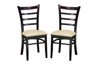 Lanark Dark Brown Modern Dining Chair Set of 2